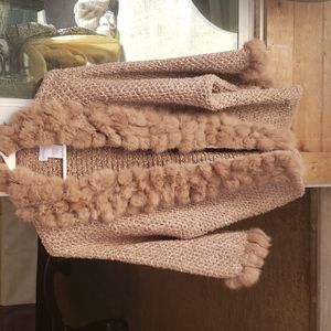 COPY - Soft Surroundings fur lined bat wing cardigan